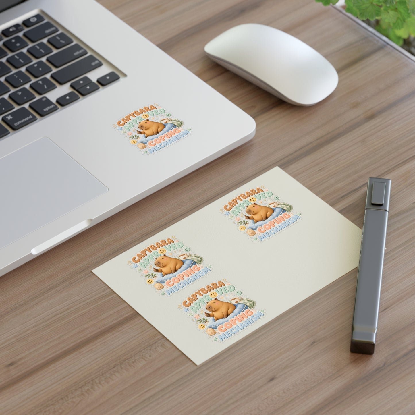 Capybara Approved Coping Mechanism Sticker Sheet | Cute Relaxing Animal Stickers