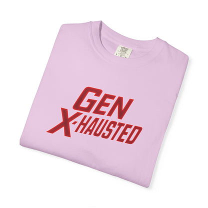 Gen X-Hausted Unisex T-Shirt, Vintage Style Tee, Funny Gift for Gen X, Casual Wear, Humor Shirt