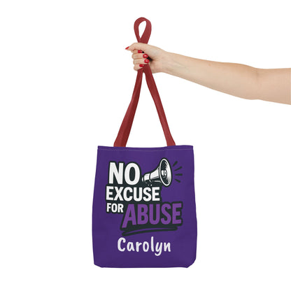 Empowerment Tote Bag - No Excuse for Abuse, Advocacy Tote, Eco-Friendly Bag, Fundraiser Gift, Awareness Campaign Bag