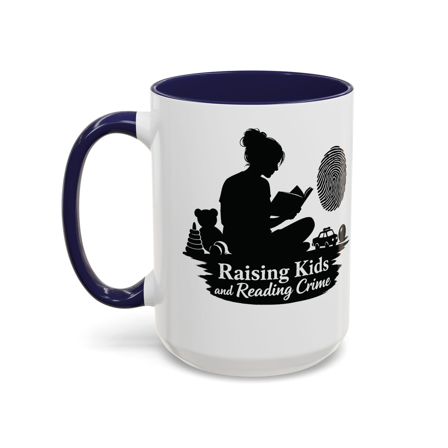 Raising Kids and Reading Crime Mug | Accent Coffee Mug