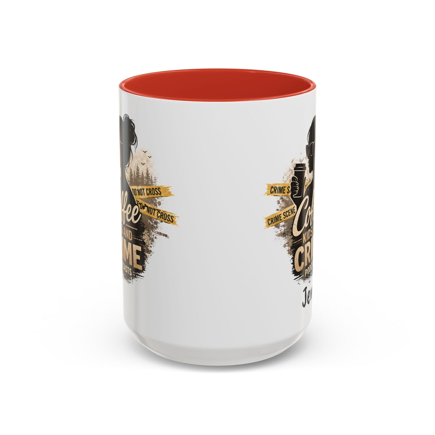 Coffee Kids and Crime Mom Podcast Mug | Accent Coffee Mug