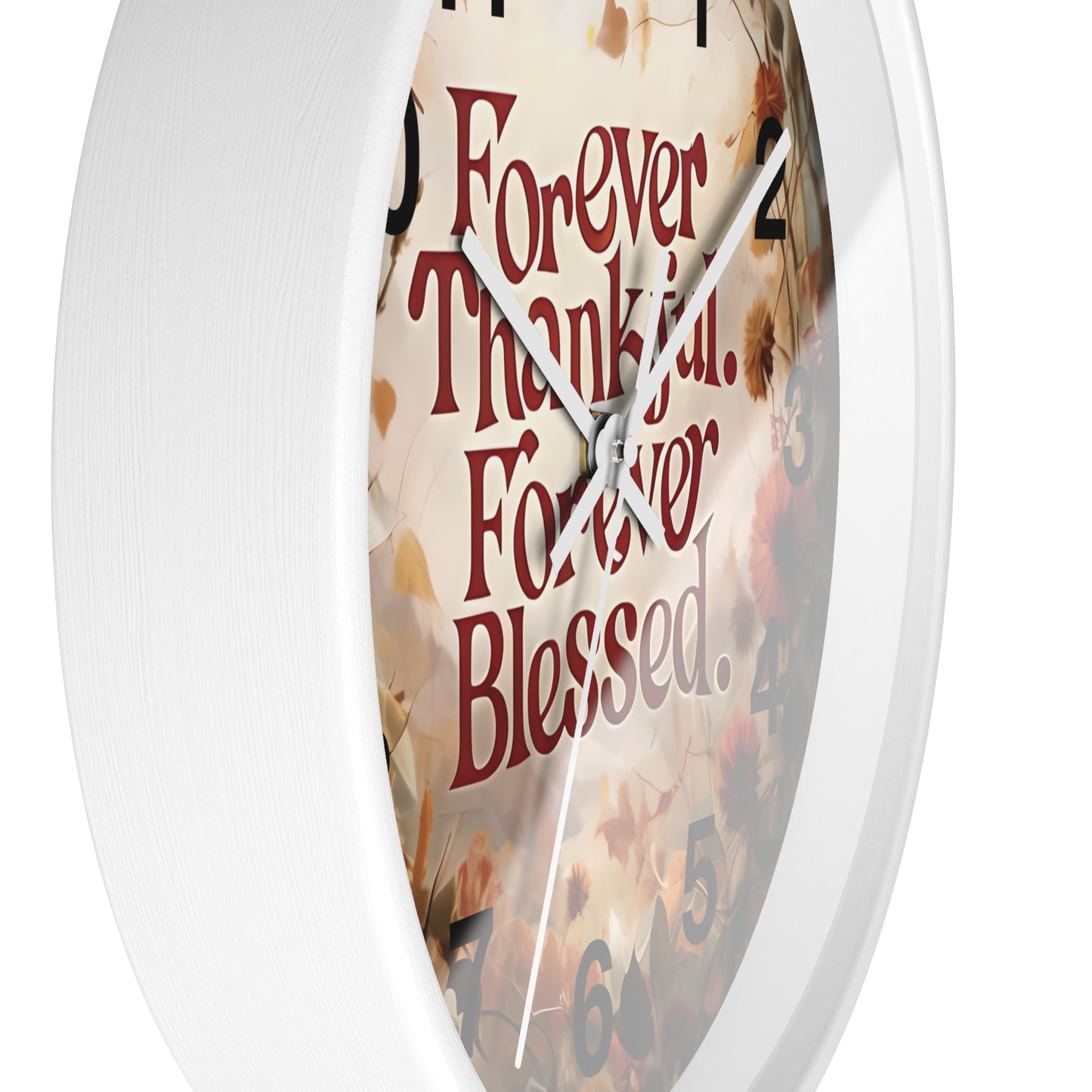 Forever Thankful Forever Blessed Wall Clock, Thankful Wall Decor, Blessed Home Decor, Religious Clock, Inspirational Gift