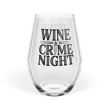 Wine & Crime Night Stemless Wine Glass | 11.75oz