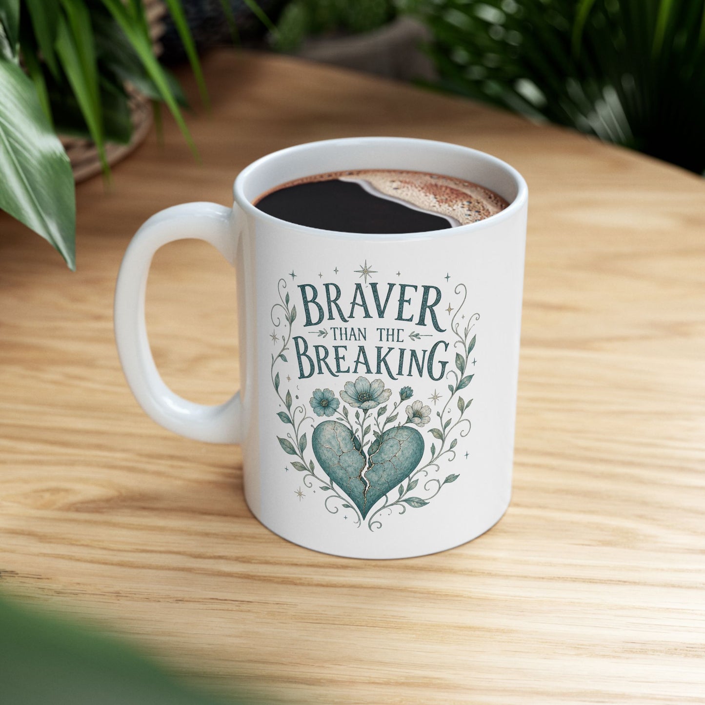 Braver Than The Breaking Survivor Mug | Ceramic Coffee Tea Cup