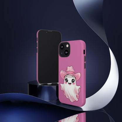Cute Ghost Phone Case - Fun, Whimsical, Kawaii, Halloween, Gift Idea, Pink Ghost Design