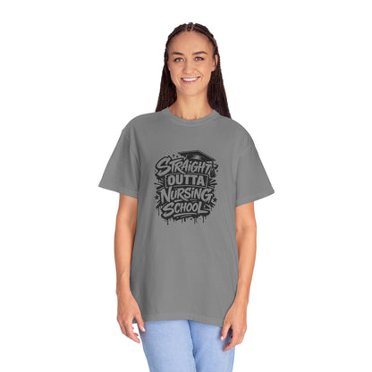 Straight Outta Nursing School T-shirt | Nursing Graduate Tee, Cap Graphic