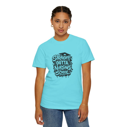 Straight Outta Nursing School T-shirt | Nursing Graduate Tee, Cap Graphic