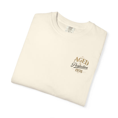 Aged to Perfection 1976 T-Shirt | Vintage Typographic Birthday Design