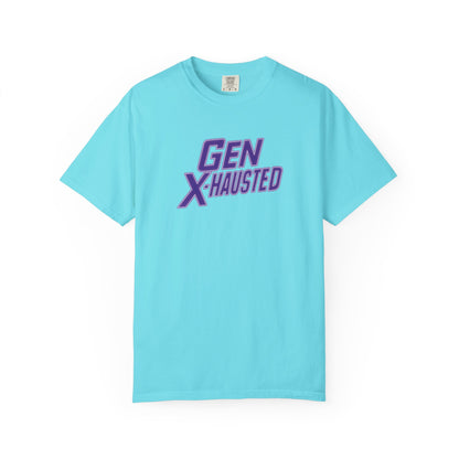 Gen X-Hausted Unisex T-shirt, Forgot Again Found Out Funny Tee, Gen X Humor Gift, Retro 80s 90s Shirt, Vintage Style Clothing