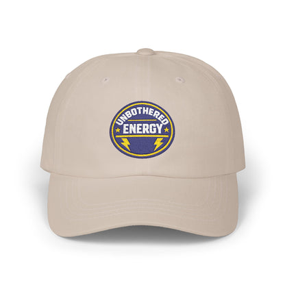 Unbothered Energy embroidered patch Classic Dad Cap | Lightning Bolt Dad Hat