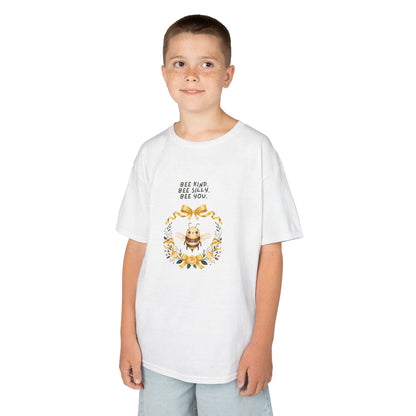 Bee Kind Bee Silly Bee You Kids T-Shirt | Cute Bee Wreath Design