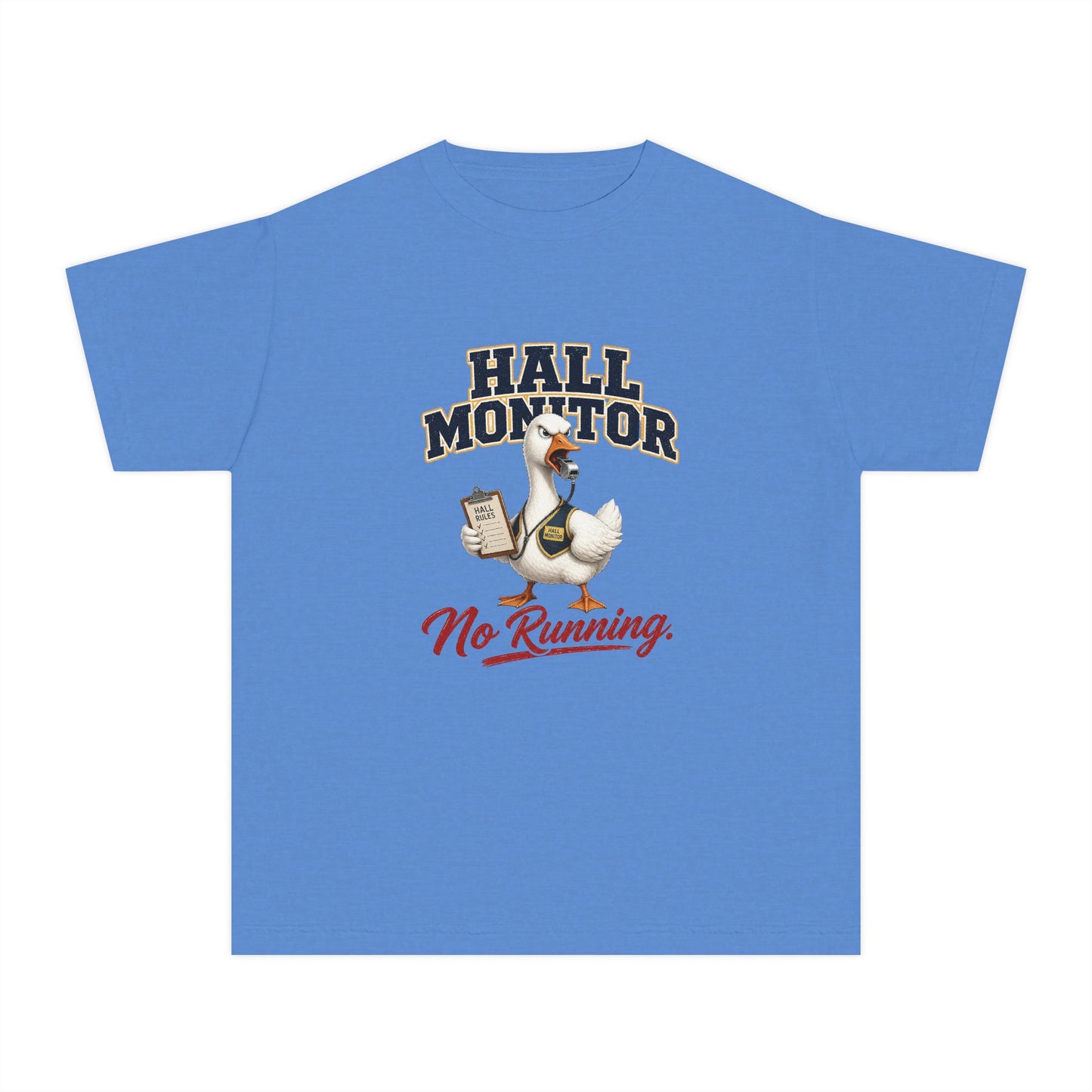 Hall Monitor Goose No Running Tee | Kids school safety shirt