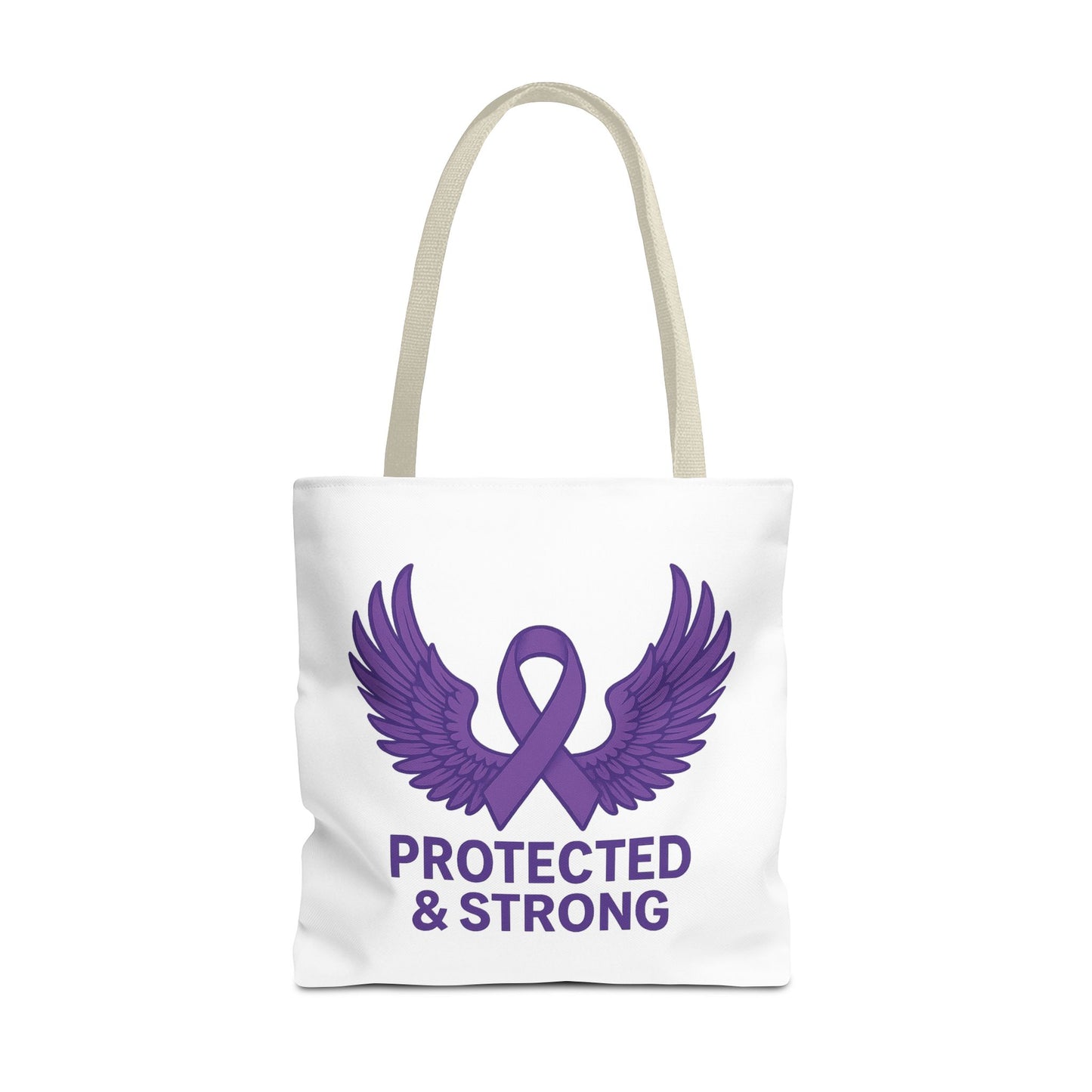 Protected and Strong Awareness Tote Bag, Eco-Friendly Shoulder Bag, Reusable Grocery Bag, Canvas Shopping Tote, Gift for Activists,