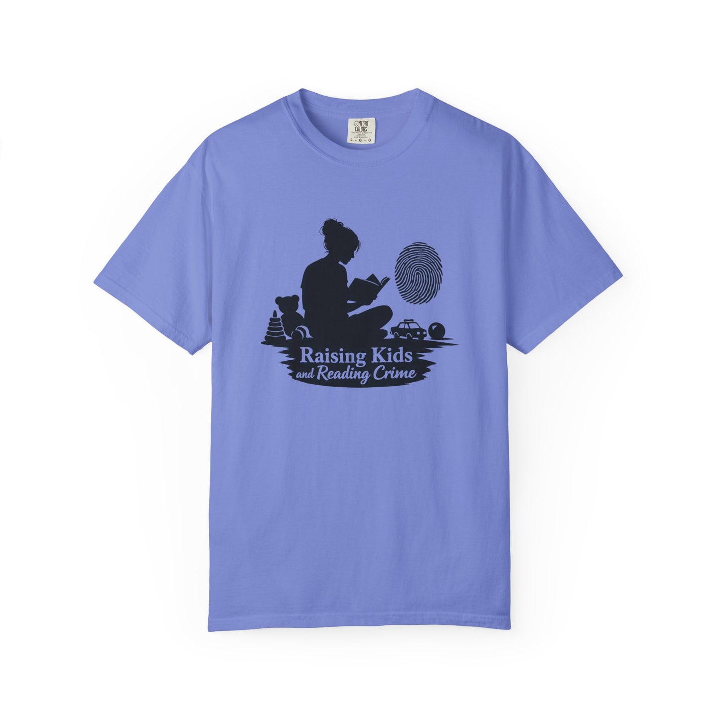 Raising Kids and Reading Crime T-shirt | Mom Reader Detective Design
