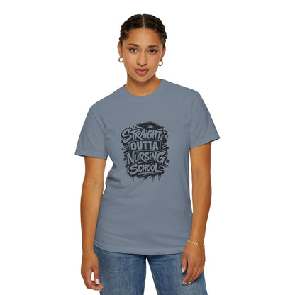 Straight Outta Nursing School T-shirt | Nursing Graduate Tee, Cap Graphic