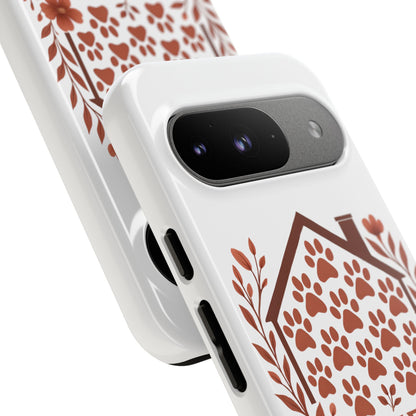 Cute Pet Phone Case, Home is Where the Paw Is, Animal Lover Gift, Phone Cover for Dog or Cat Owners