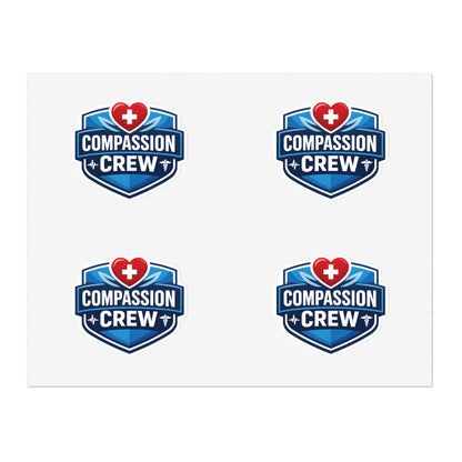 Compassion Crew Badge Sticker Sheet