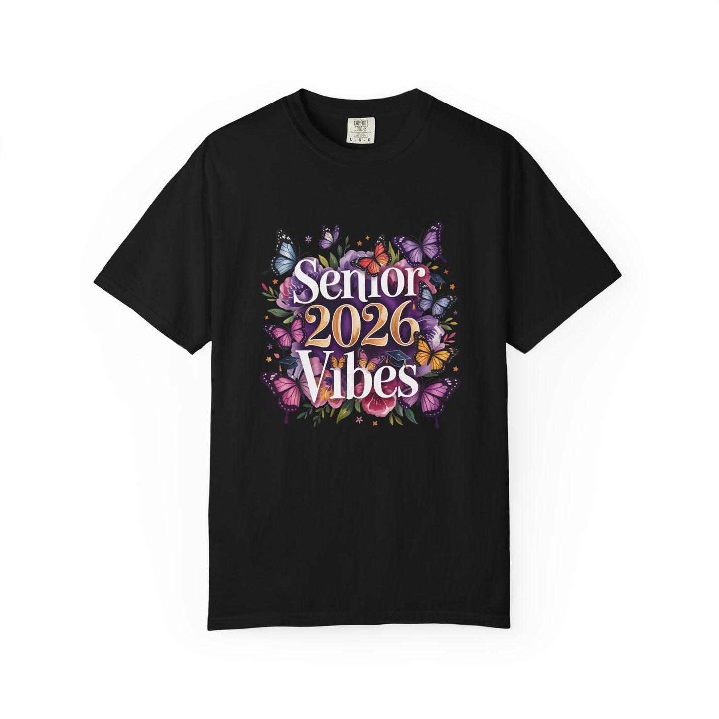 Senior 2026 Vibes T-Shirt | Butterfly Graduation Design