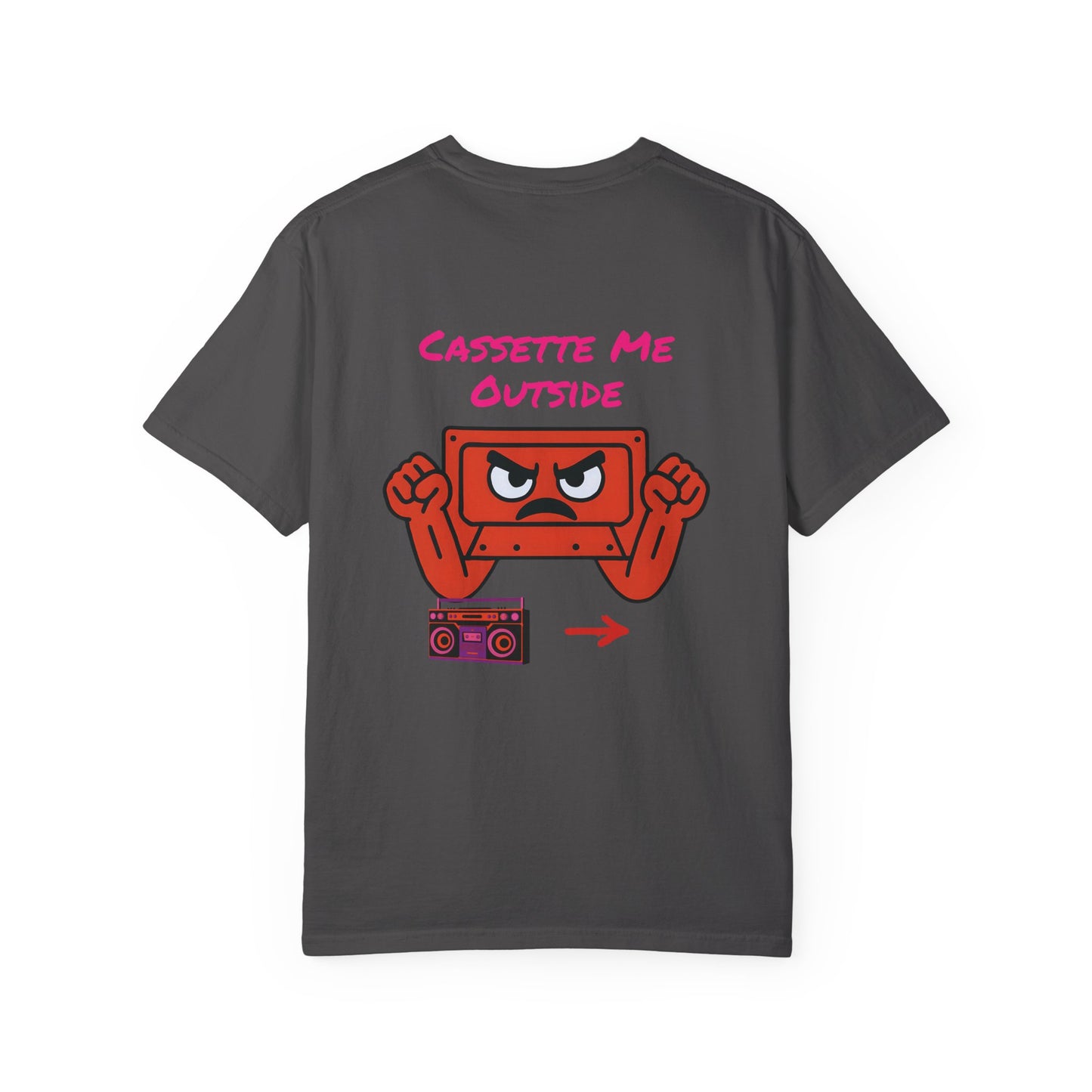 Cassette Me Outside T-shirt, Gen X Humor Tee, Vintage Music Lover Shirt, Retro 80s Graphic Top, Unisex Garment-Dyed Tee, Cassette Tape Shirt