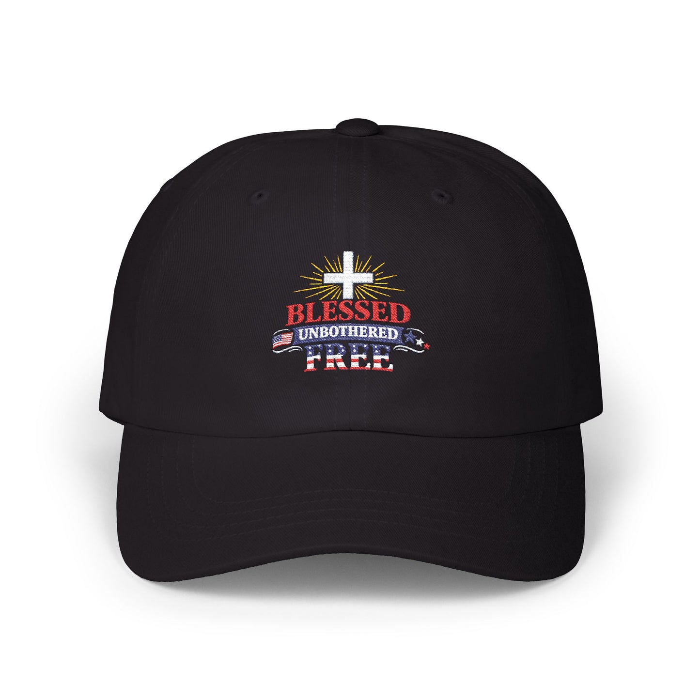 Blessed Unbothered Freedom Cap | Patriotic Faith Dad Cap