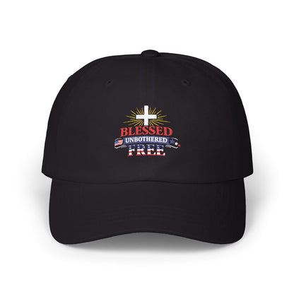 Blessed Unbothered Freedom Cap | Patriotic Faith Dad Cap
