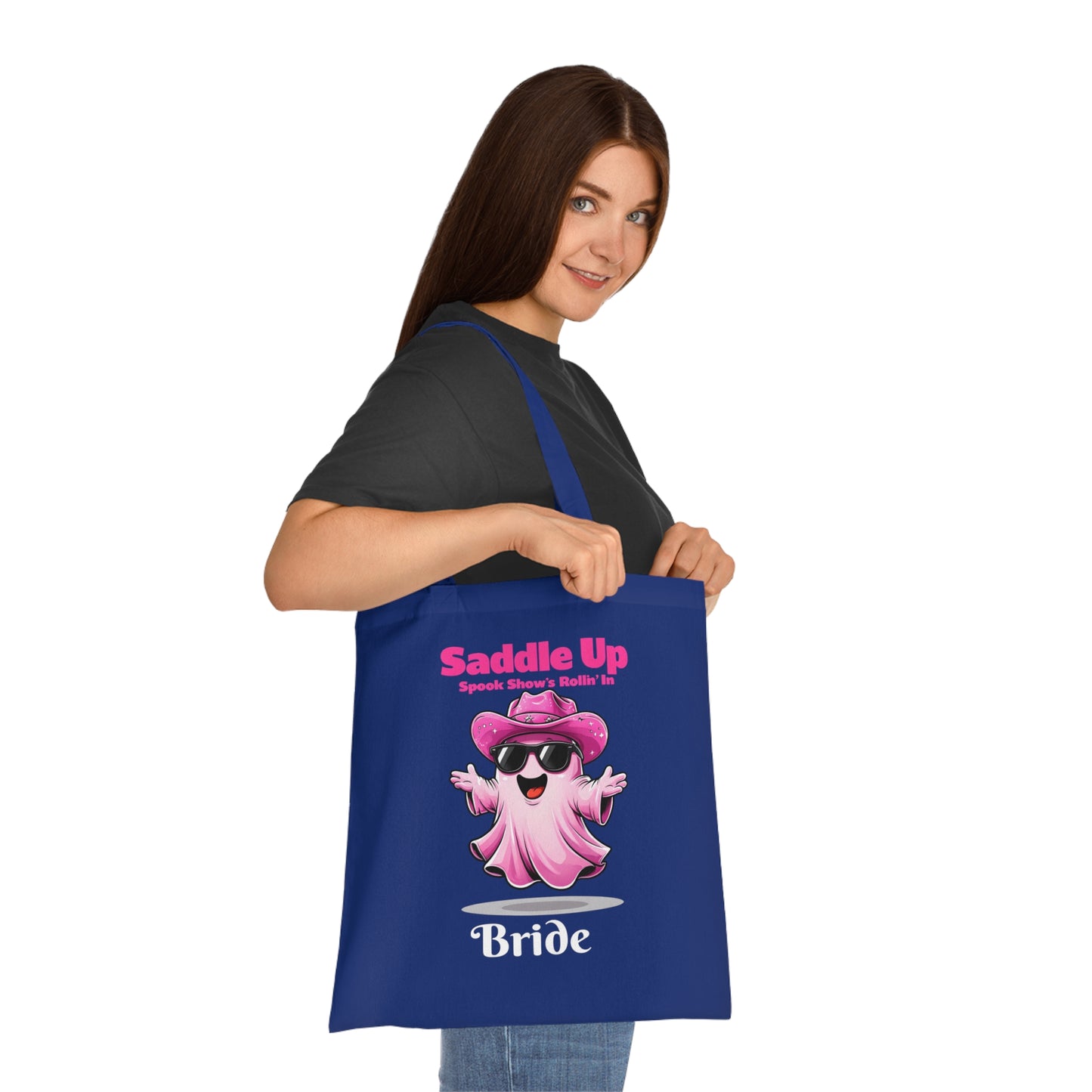 Bride's Ghostly Cotton Tote, Perfect for Bachelorette Parties, Bridal Showers, Halloween, Wedding Planning, Eco-Friendly Tote Bag