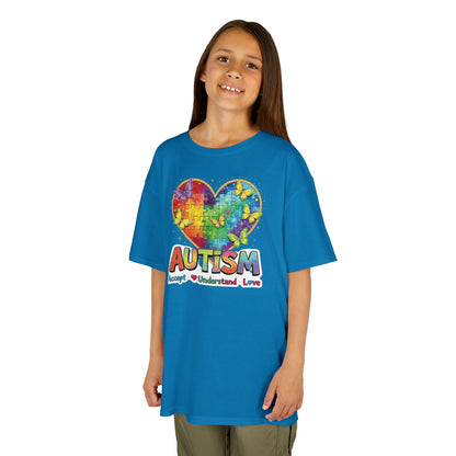 Autism Puzzle Heart Kids Tee | Accept Understand Love