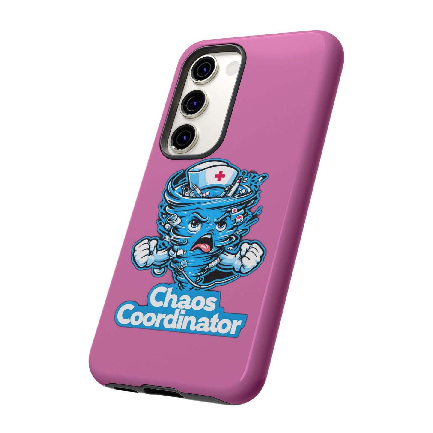 Chaos Coordinator Phone Case, Fun Nurse Gift, Tough Cases for Healthcare Heroes, Unique Cell Phone Cover, Funny Medical Humor/ Pink