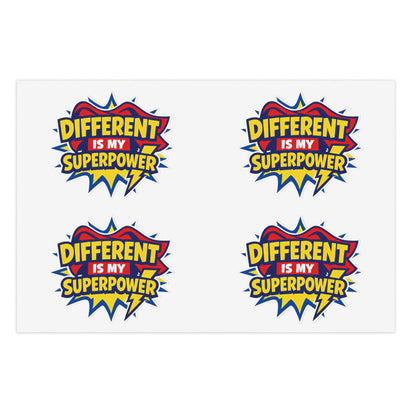 Different Is My Superpower Autism Sticker Sheets | Neurodiversity Pride Stickers