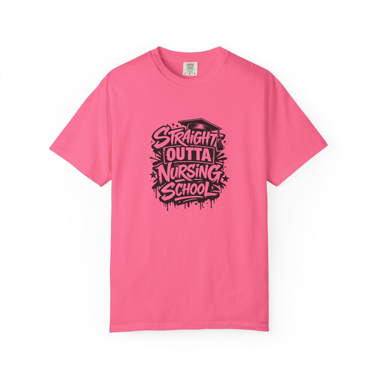Straight Outta Nursing School T-shirt | Nursing Graduate Tee, Cap Graphic