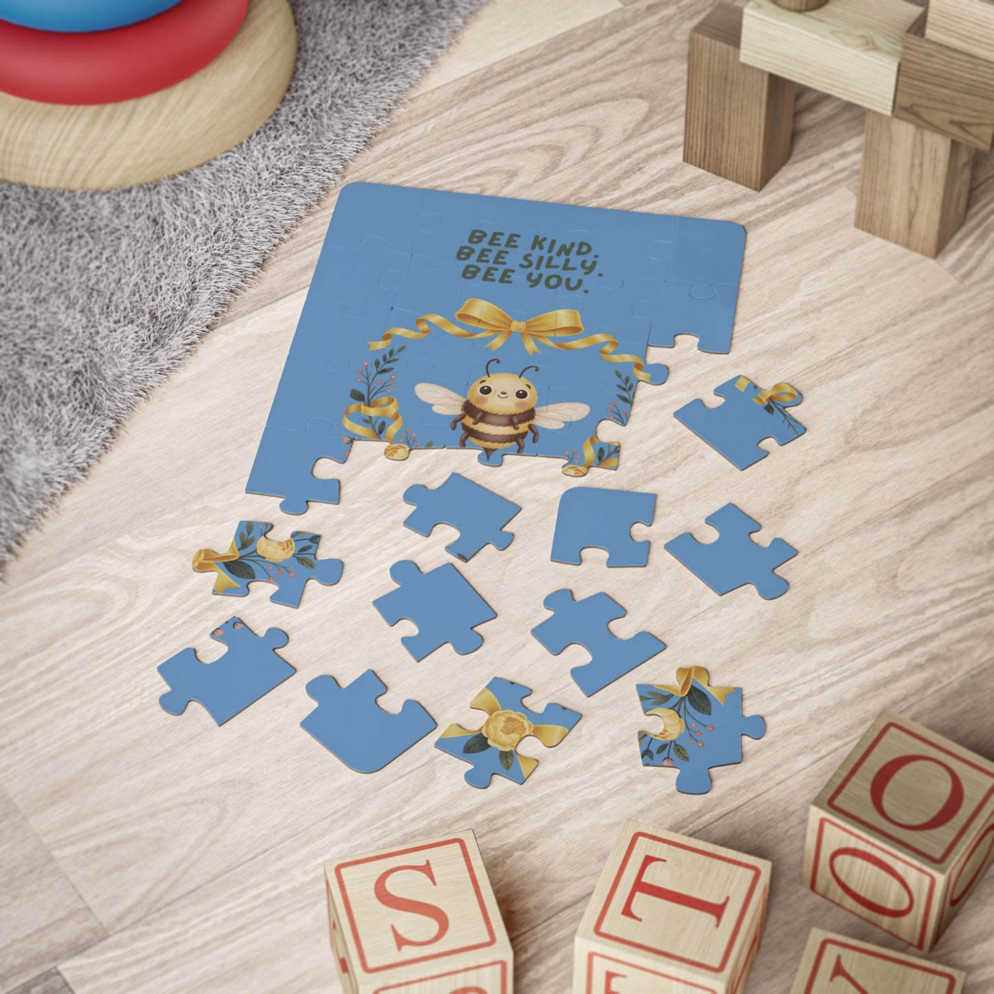 Bee Kind Bee Silly Bee You Kids Puzzle | 30-Piece Wooden Jigsaw