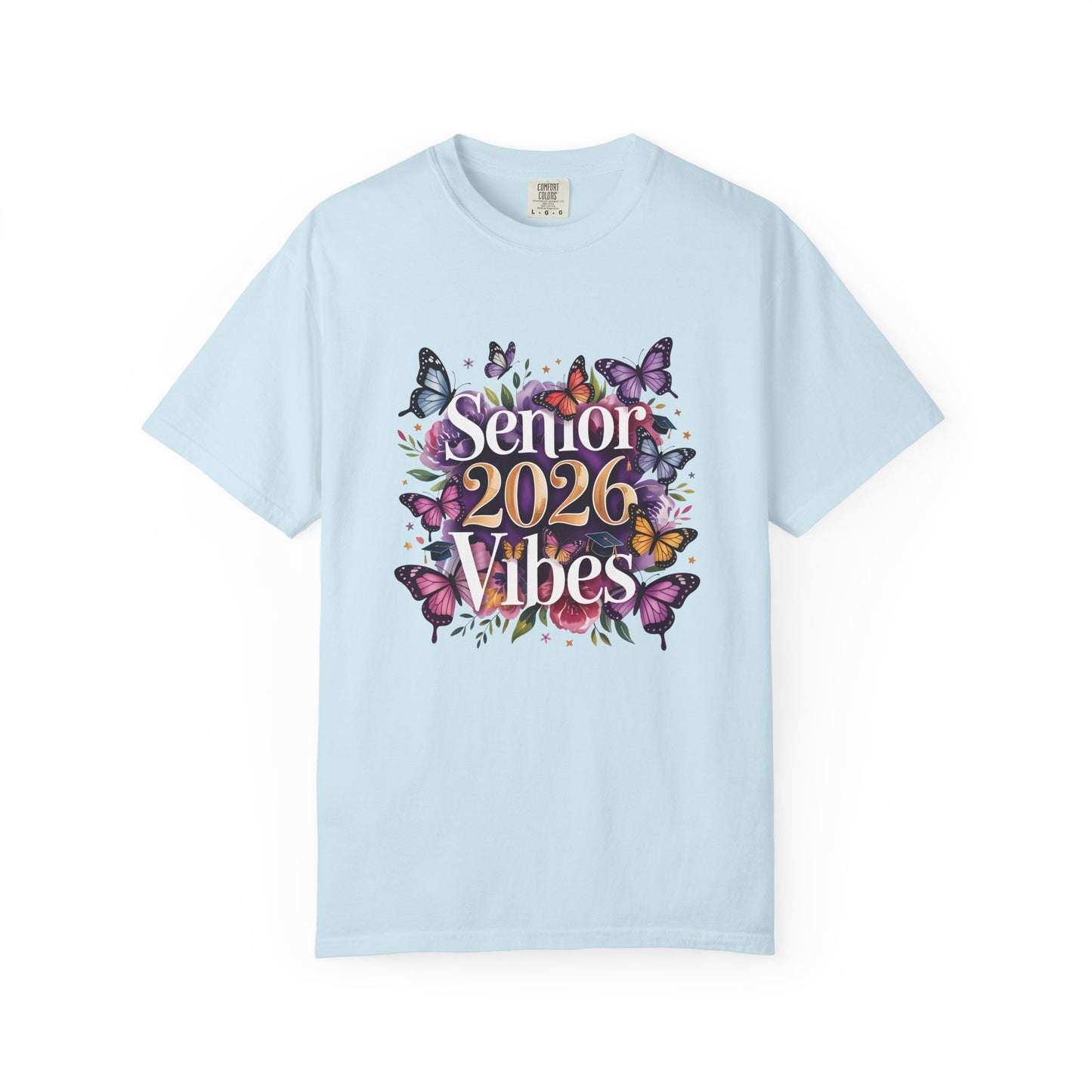 Senior 2026 Vibes T-Shirt | Butterfly Graduation Design