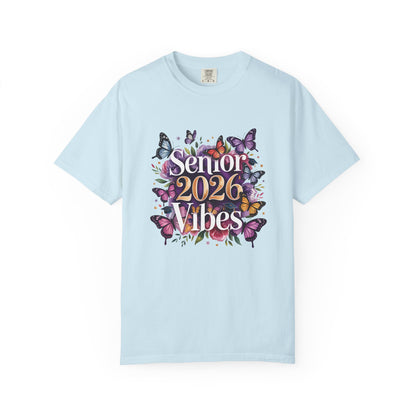 Senior 2026 Vibes T-Shirt | Butterfly Graduation Design