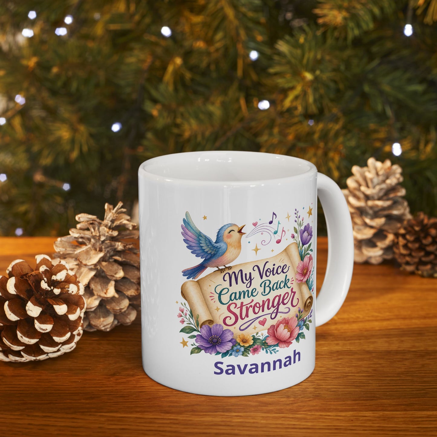My Voice Came Back Stronger Ceramic Mug | Survivor Quote, Recovery