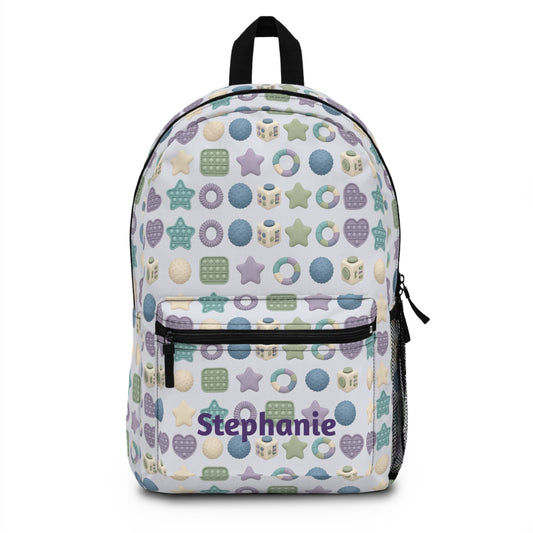 Pastel Pop It Pattern Backpack | Sensory Toy Inspired Print