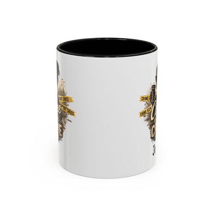 Coffee Kids and Crime Mom Podcast Mug | Accent Coffee Mug