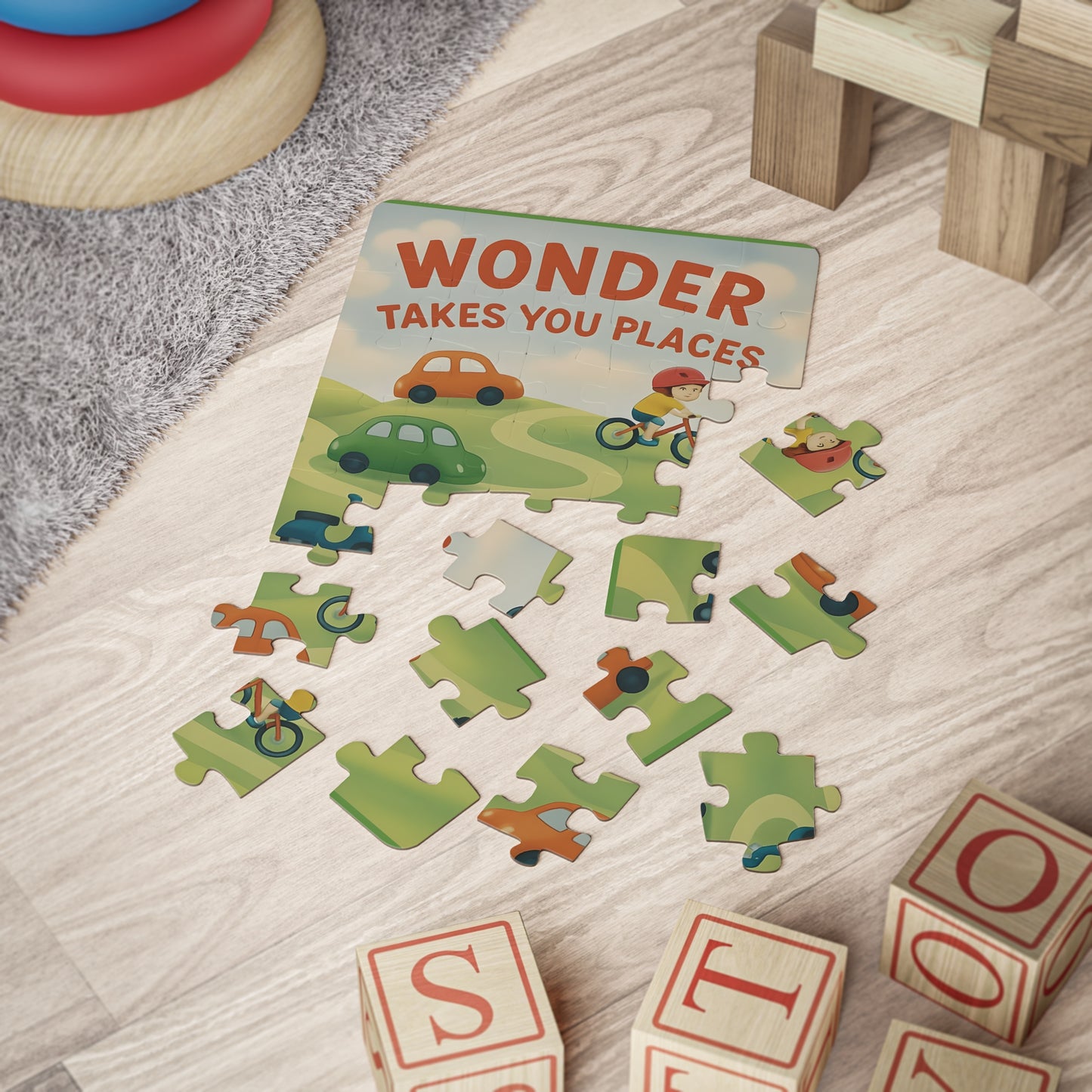 Wonder Takes You Places 30-Piece Kids' Puzzle, Educational Toy, Playroom Decor, Birthday Gift, Family Activity, Learning Game