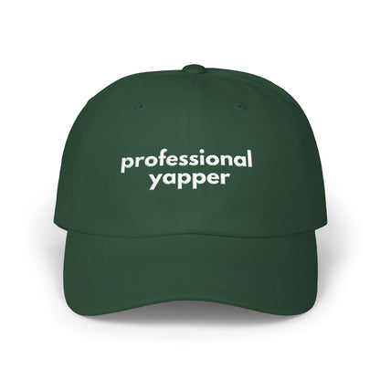 Professional Yapper Dad Cap | Humorous Baseball Hat, Embroidered Text