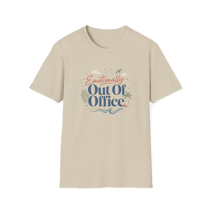 Emotionally Out Of Office T-Shirt | Vacation Palm Beach Design