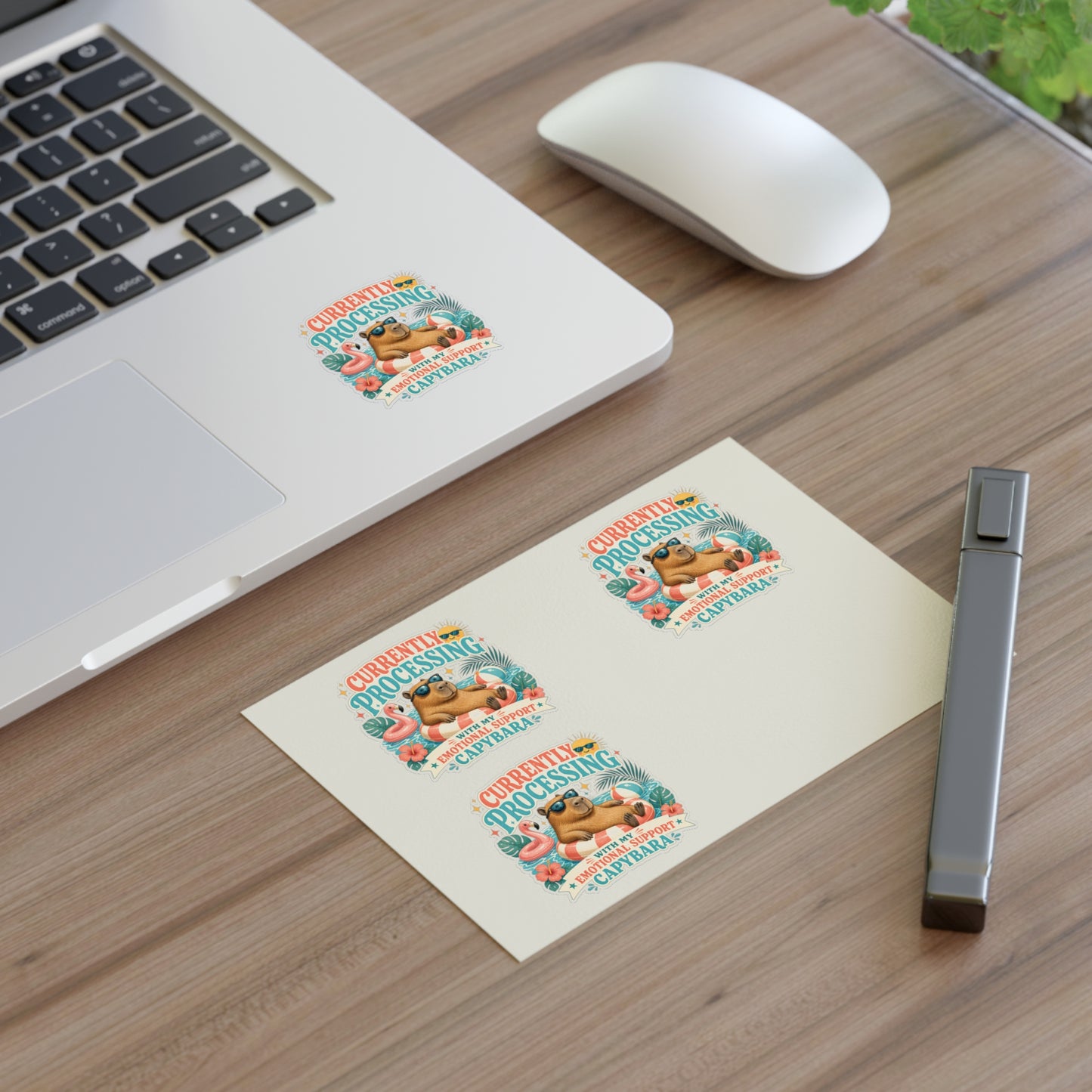 Currently Processing Capybara Sticker Sheet | Cute Relaxing Animal Stickers