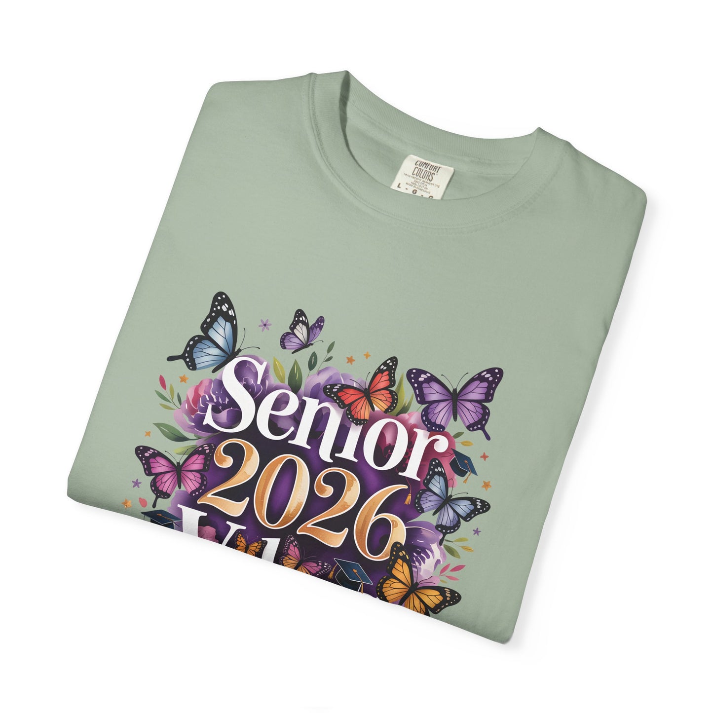 Senior 2026 Vibes T-Shirt | Butterfly Graduation Design