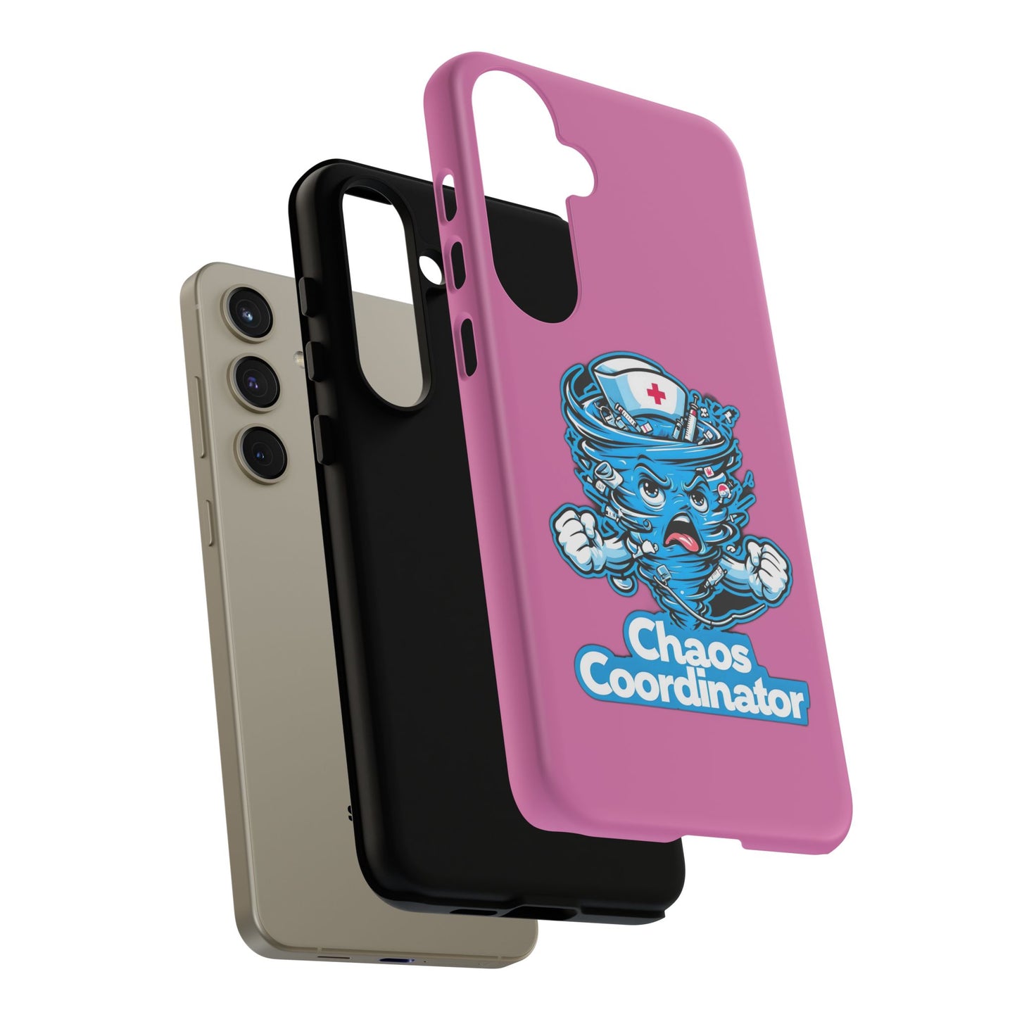 Chaos Coordinator Phone Case, Fun Nurse Gift, Tough Cases for Healthcare Heroes, Unique Cell Phone Cover, Funny Medical Humor/ Pink