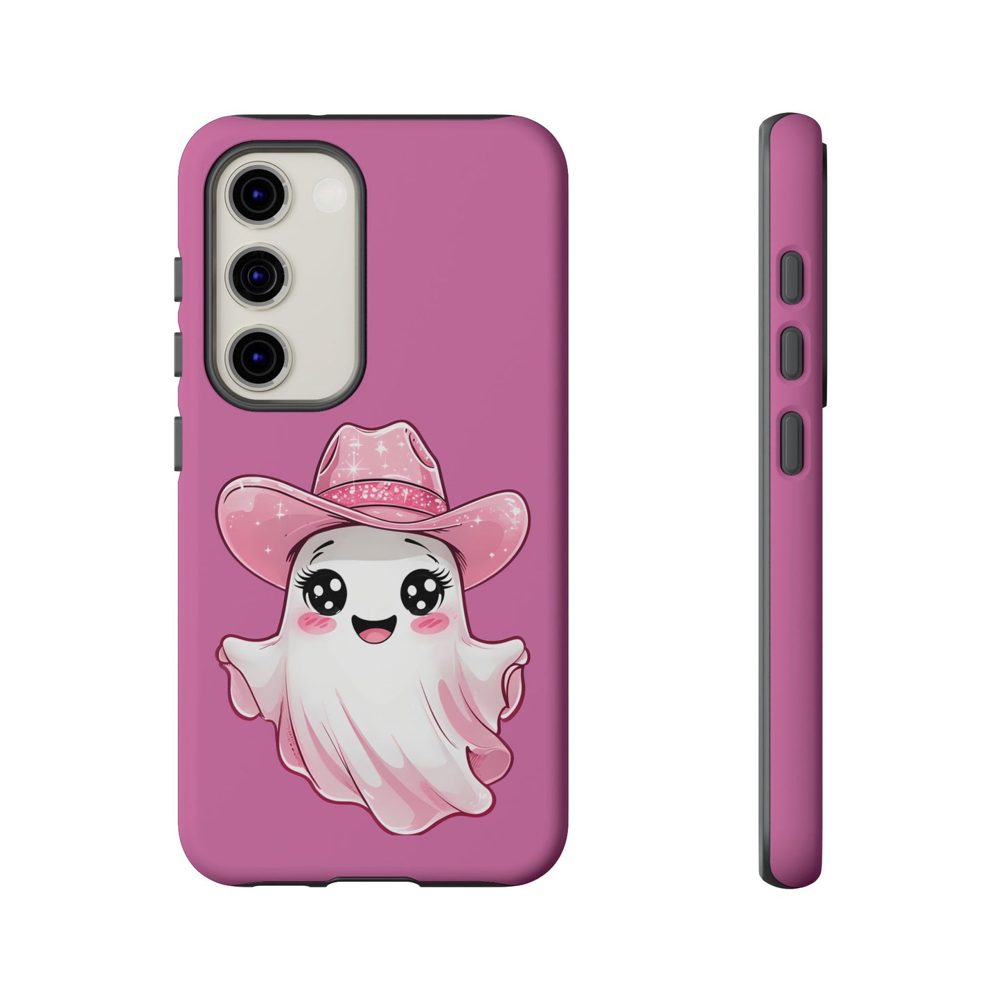 Cute Ghost Phone Case - Fun, Whimsical, Kawaii, Halloween, Gift Idea, Pink Ghost Design