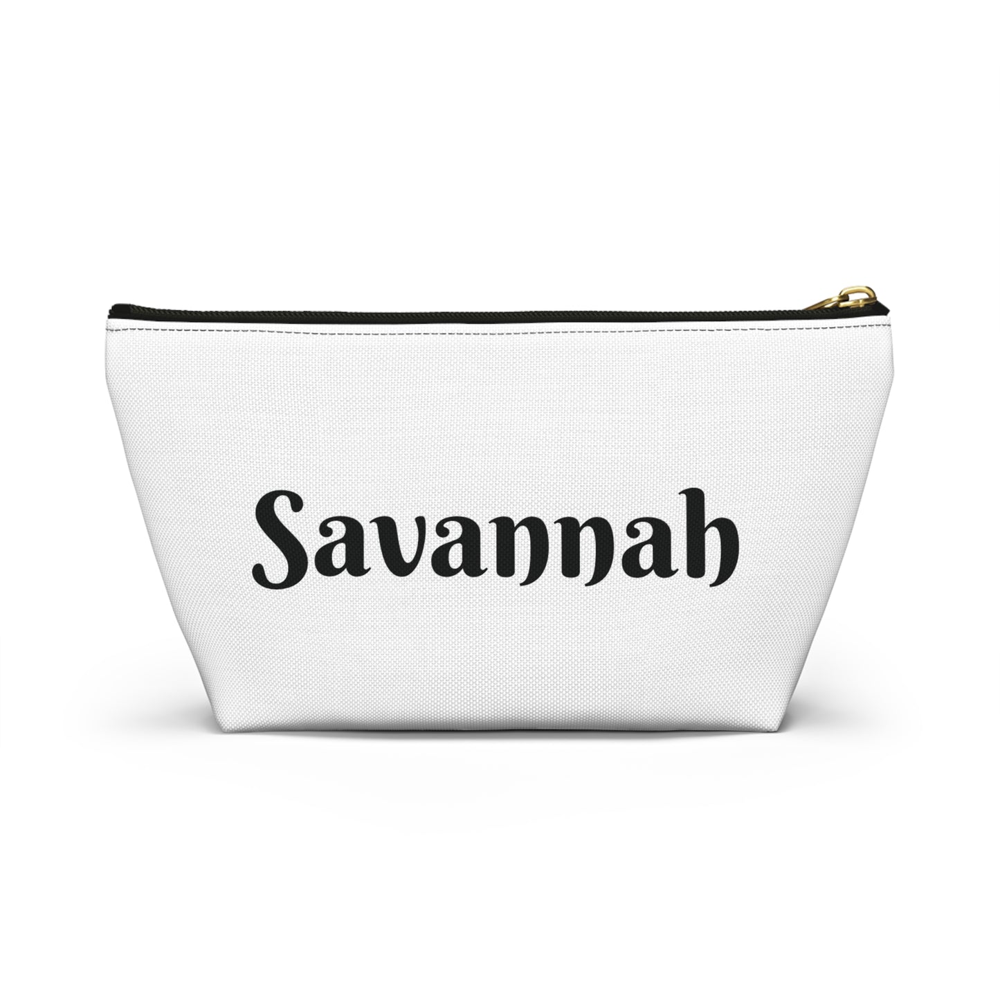 Bride Squad Accessory Pouch, Personalized Bridesmaid Makeup Bag | Floral Wreath Design