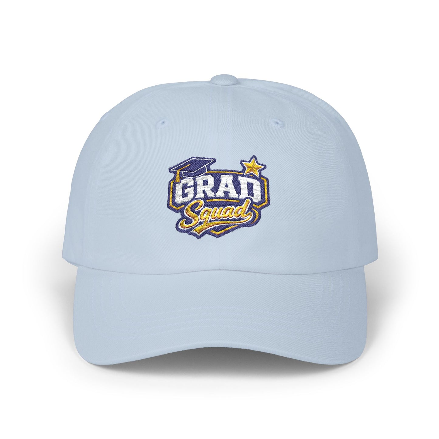 Grad Squad Dad Cap | Graduation embroidered hat, school colors