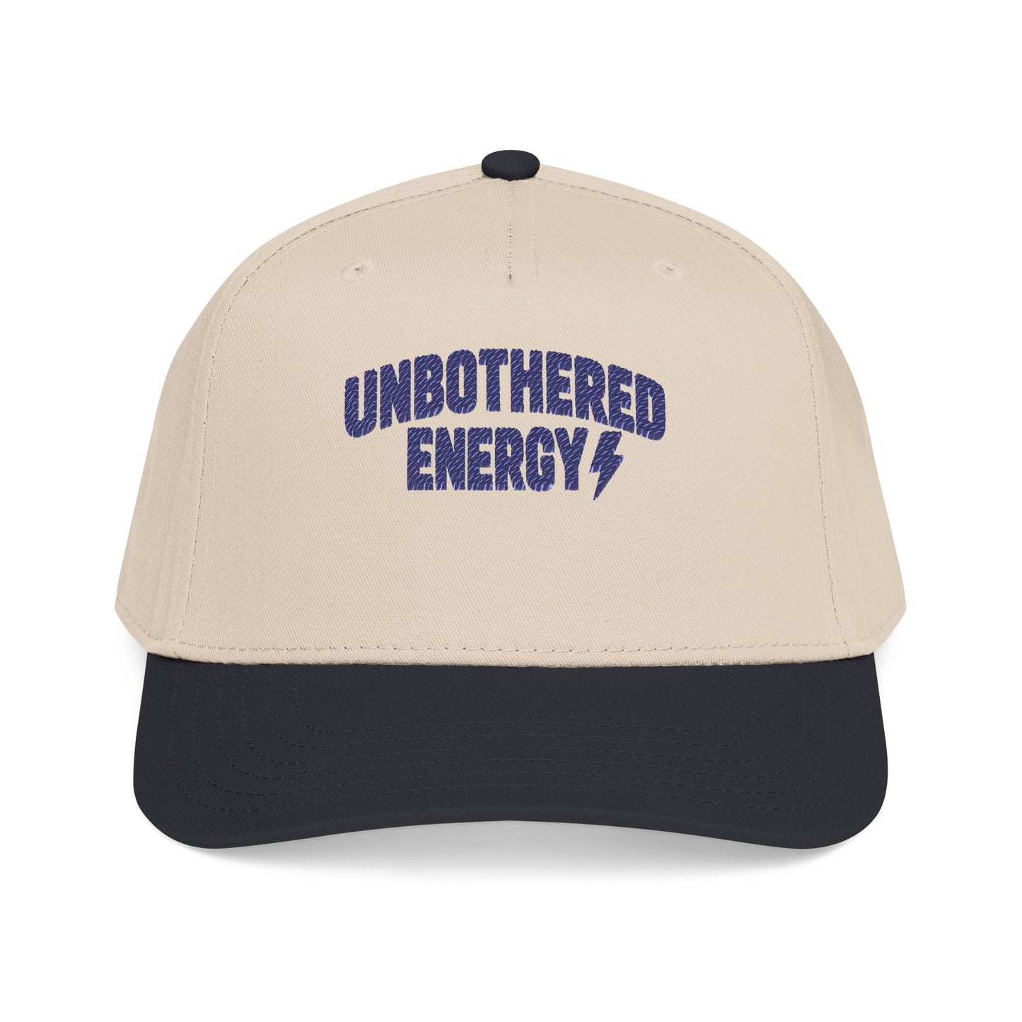 Unbothered Energy Mid Profile Baseball Cap | Embroidered Phrase
