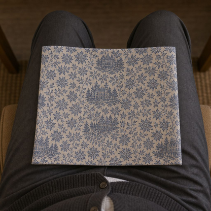 French Harvest Toile Landscape Pattern Cotton Napkin | Table Linen