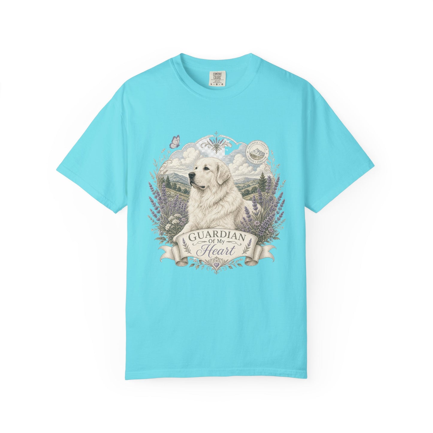 Great Pyrenees Guardian of My Heart T-Shirt | Mountain Dog Illustration