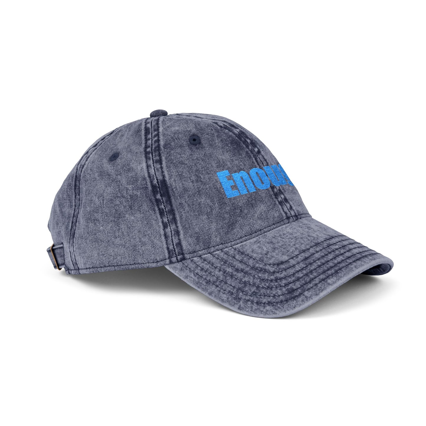 Embroidered "Enough" Cap, Vintage, Motivational, Unisex Hat, Baseball Cap, Gift for Him/Her