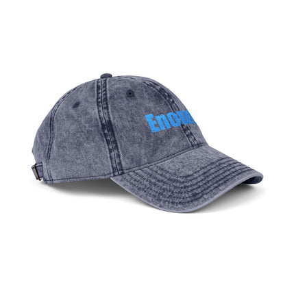 Embroidered "Enough" Cap, Vintage, Motivational, Unisex Hat, Baseball Cap, Gift for Him/Her